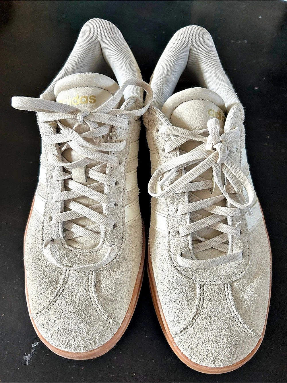 adidas VL Court Bold platform Sneakers White suede US wmn 9